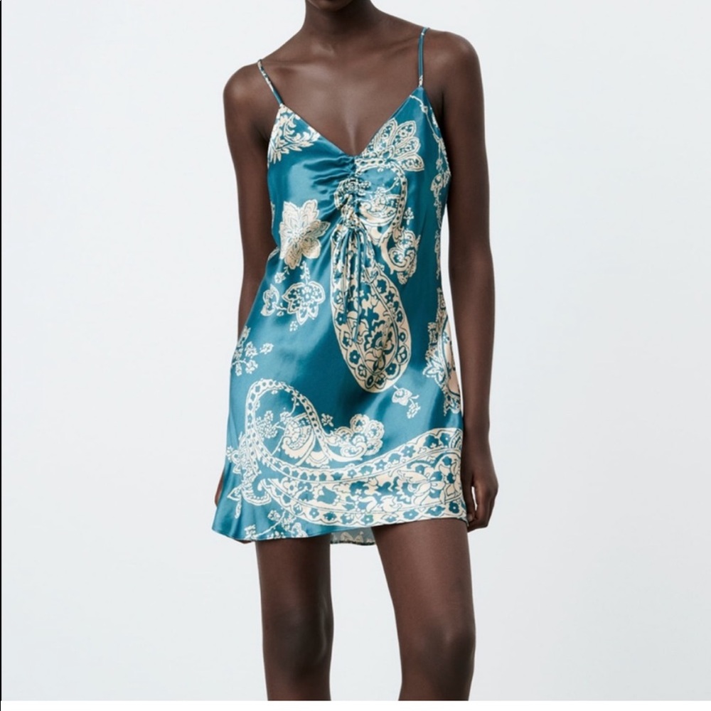 Paisley Satin Dress